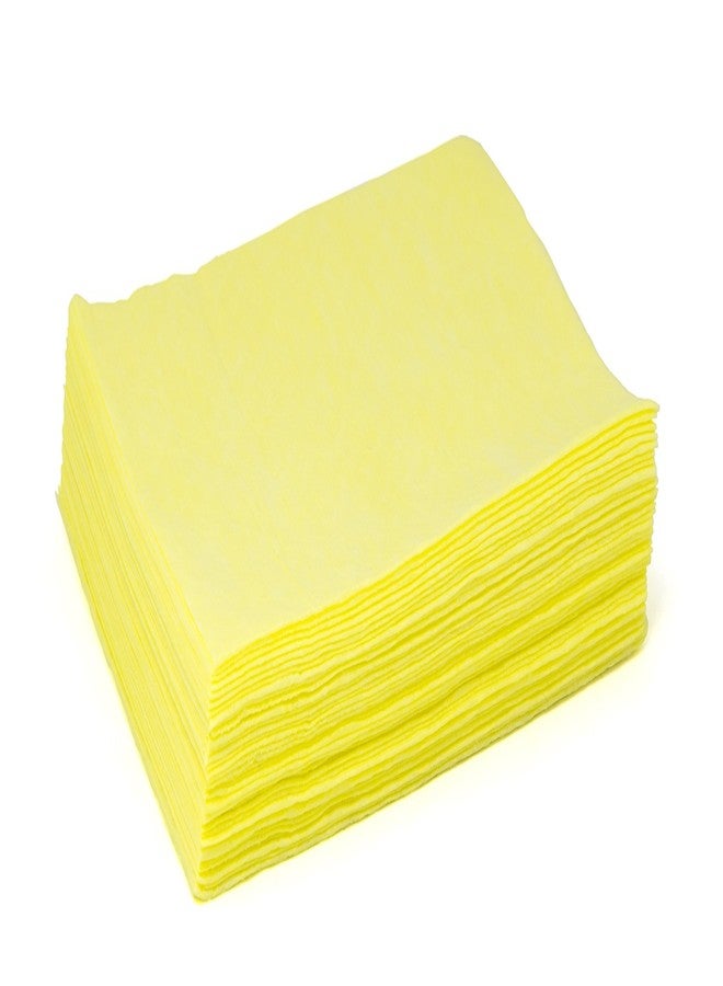 TaskBrand N-DSMQPY Hospeco Mineral Oil Treated Duster, Quarter-Fold, Poly Packed, Specially Treated to Attract and Hold Dust, 12" x 17", Yellow (10 Packs of 40) - Image 1